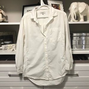 Madewell white boyfriend fit button down shirt